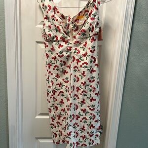 Bernie Dexter Cream Cherry Print Midi Dress